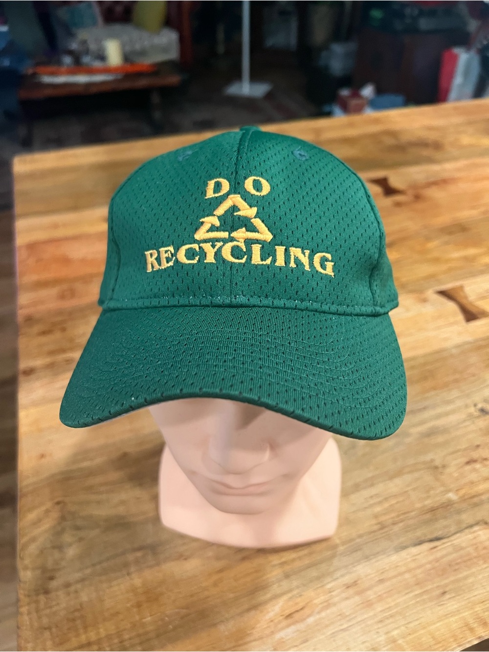 Green 'Do Recycling' Embroidered Mesh Baseball Cap